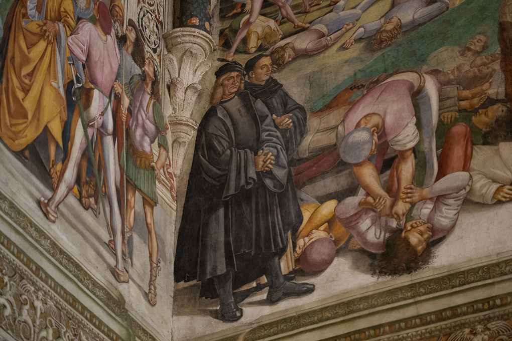 Signorelli self-portrait with Fra Angelico